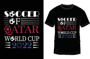 Fußball-WM-T-Shirt-Design 2022 vektor