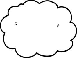 Strichzeichnung Cartoon-Wolke vektor