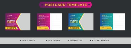 Corporate Business Postkarten-Vorlagendesign vektor