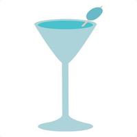 cocktail glas platt konst vektor