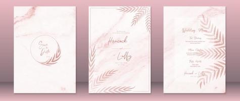 bröllop inbjudan kort design elegant av rosa vektor