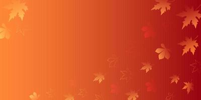 bunter Herbststimmungshintergrund mit Herbstlaub, für Postkarten, Banner, Poster, Webseiten vektor