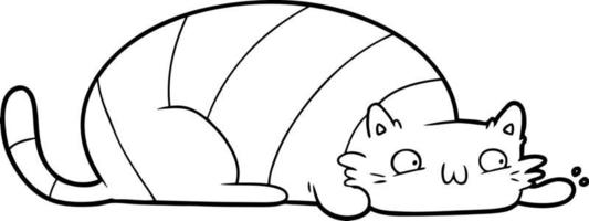 Cartoon Strichzeichnungen Katze vektor