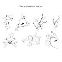 Vorlage für florale Ornamente. Textteiler-Vektor. An Rahmen, Rand, Ecke, Seite anpassen. Vektor eps 10.