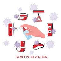 covid-19 eller coronavirus-skyddsposter vektor