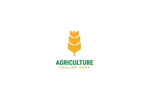 Landwirtschaft Weizen-Logo-Design-Vektor-Illustration vektor