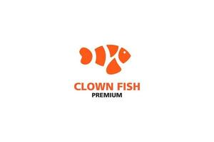 minimalistische clownfisch-logo-design-vektorillustration vektor