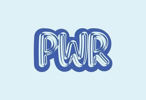 pwr-Brief-Logo und Icon-Design-Vorlage vektor