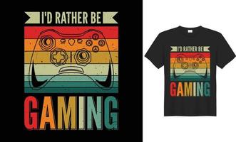 vektor baserad retro, årgång och typografisk typ gaming t-shirt design för spel älskare människor.