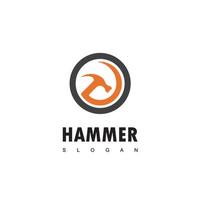 Hammer-Logo-Vorlage vektor