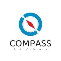 Kompass-Logo-Design-Vorlage, Reiseführer, Navigationslogo vektor