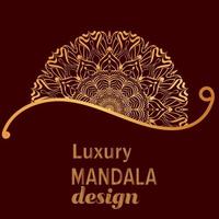 Luxus-Mandala-Hintergrunddesign vektor