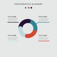 infographic cirkulär cirkeldiagram vektor