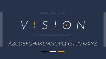 minimalistisk segmenterad alfabet vektor