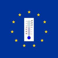 das konzept der energiekrise in europa. Erhöhung des Preises für Erdgas zum Heizen von Häusern. Antirussische Sanktionen am Vorabend des Winters vektor