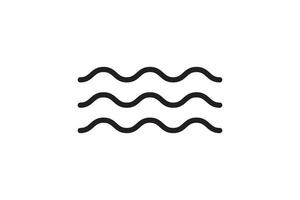 Meer Symbol Welle Illustration Vektordesign. Grafikelement des Ozean-Logos. Aqua-Symbol. vektor