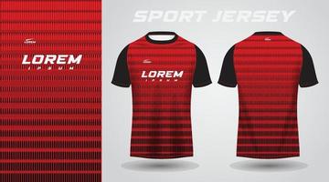 röd svart skjorta sport jersey design vektor