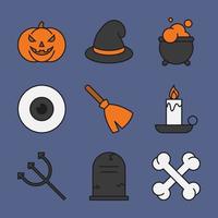 Halloween element samling vektor