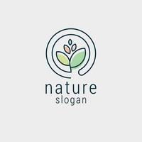 Natur-Logo-Icon-Design-Vorlage. luxus, vektor. vektor