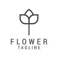 Blumen-Logo-Icon-Design-Vorlage. luxus, vektor. vektor