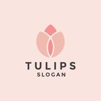 Entwurfsvorlage für Tulpenblumen-Logo-Icons. luxus, vektor. vektor