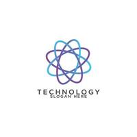 Technologie-Logo-Icon-Design-Vorlage. luxus, vektor. vektor