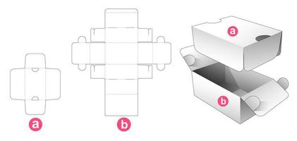 2 Flip Verpackungsbox mit Schild vektor