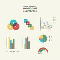 färgglada infographic element vektor