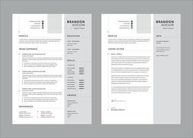 professionell återuppta eller CV design mall och vektor modern återuppta.