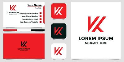 buchstabe k design logo und branding karte vektor