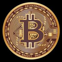 Bitcoin digital im Vektor