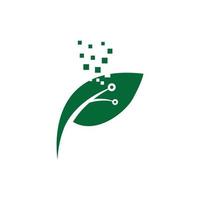 grüne Technologie-Logo-Designs vektor