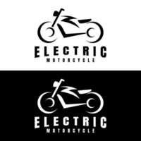 elektrisk motorcykel cykel logotyp design vektor