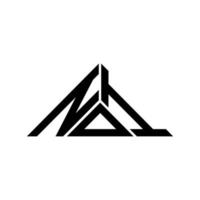noi brev logotyp kreativ design med vektor grafisk, noi enkel och modern logotyp i triangel form.