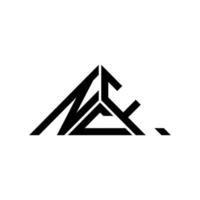 ncf brev logotyp kreativ design med vektor grafisk, ncf enkel och modern logotyp i triangel form.