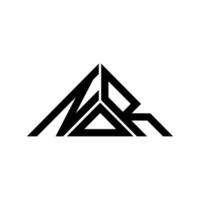 noch kreatives Design des Buchstabenlogos mit Vektorgrafik, noch einfaches und modernes Logo in Dreiecksform. vektor