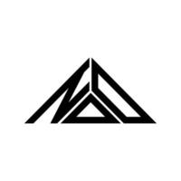 Nod Letter Logo kreatives Design mit Vektorgrafik, Nod einfaches und modernes Logo in Dreiecksform. vektor