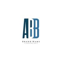 einfaches geschäftslogo für anfangsbuchstaben abb - alphabet logo vektor