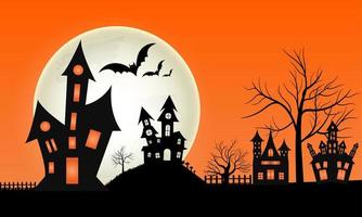 flaches illustrationshintergrunddesign halloweens vektor