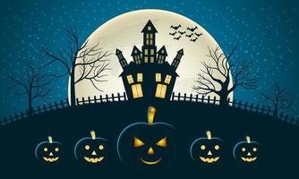 flaches illustrationshintergrunddesign halloweens vektor