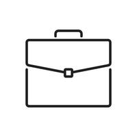 Symbolvektor für Umrisse der professionellen Tasche. flaches Business-Taschenvektorsymbol einfache Elementillustration isoliert auf weißem Hintergrund. vektor