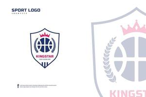 basketboll klubb logotyp, basketboll turnering emblem mall. sport team bricka vektor design