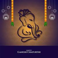 Ganesh Chaturthi religiöses Design vektor