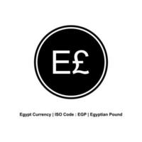 egypten valuta ikon symbol, egyptisk pund, t.ex. vektor illustration