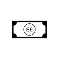 egypten valuta ikon symbol, egyptisk pund, t.ex. vektor illustration