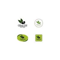 Olivenöl Logo Sammlung vektor
