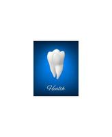 vektor vit tand för dental vård design