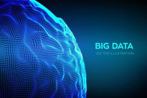 abstrakter Big Data Science Hintergrund vektor