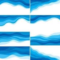 abstrakt vattenvåg design samling vektor