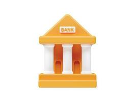 Bank ikon 3d framställa element vektor